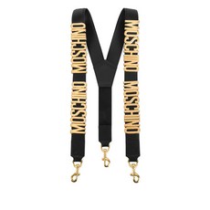 모스키노 로고 장식 레더 서스펜더