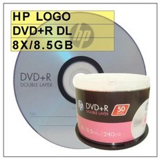 HP DVD R DL 8X 8.5GB空白燒錄片(台灣中環製造)50片裝 超燒至8.7GB XBOX專用, 50片(一桶)