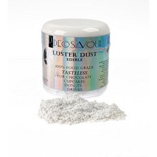 Decosavour 식용 글리터 펄 음료용 금색 케이크 및 초콜릿용 15g 팩 금빛 반짝이 가루 색소 습식 건식용 무맛 비건 글루텐 프리, 크리스탈 화이트 반짝이 가루