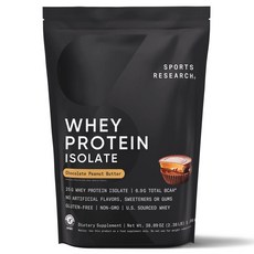 SPORTS RESEARCH 分離乳清蛋白 巧克力花生醬口味, 1個, 1.08kg