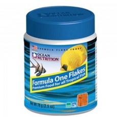 오션뉴트리션 포뮬러1 플레이크 71g (잡식성) 어항 사료 새우 베타 구피 먹이 사료, 단품