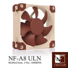 小白的生活工場*Noctua (NF-A8 ULN) 8公分風扇 / 1100RPM SSO2 磁穩軸承防震風扇
