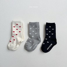 미니로브베베 하트삭스 3종 세트 아기양말 유아양말 양말세트 가을신상 가을양말