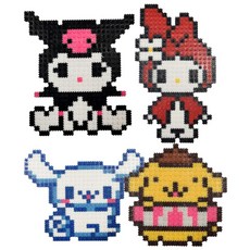 블럭N스토리 토끼+강아지 디폼블럭 10mm 툭툭블럭 디폼공예 디폼블럭패키지 톡톡놀이, 리트리버폼폼 + 구름강아지 + 빨간토끼 + 검정토끼, 1세트