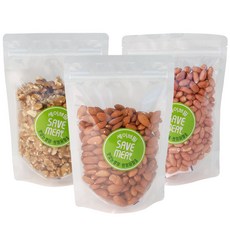 [40일분] 하루한줌 견과 3종세트 / 호두+땅콩+아몬드, 1세트, 820g