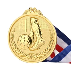 금은 청동 메달 학교 스포츠 축구 배구 경쟁 게임 상 트로피 기념 메달 축구 트로피, 01 빠른  Mainland, 1개, 03 gold A