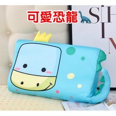 純棉兒童水洗幼稚園睡袋, 夏季兒童冰絲卡通優質記憶枕-可愛恐龍