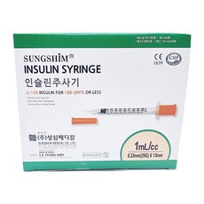 성심 인슐린주사기 1cc 29G 13mm 100개입, 1개