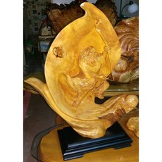 黃檜扁柏HINOKI帶瘤 雕刻達摩瘤花美