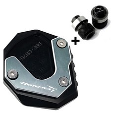 발판 확장 패드 호환 사이드 스탠드 클립 혼다 CB750 CB 750 호넷 2023 알루미늄 킥 풋 확대기 휠 타이어 밸브 캡, Grey Combo, 1개