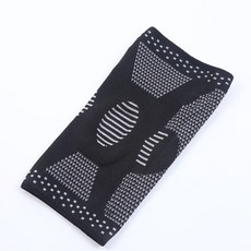 硅膠彈簧運動護膝戶外男女騎行跑步健身運動護具彈簧加壓護膝, 1個, 黑色