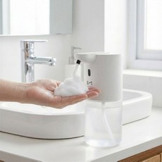 르메이어 비접촉 핸드워시 자동 센서 디스펜서 거품 주방 세제 욕실 손세정기, 화이트, 1개