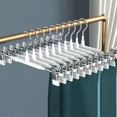 Z3JC 8컬러 고리회전되는 나노코팅 논슬립 고급형 치마 바지걸이, 20개, 흰색