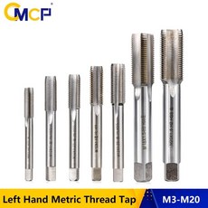 드릴비트 M10비트 cmcp 1pc m2-m20 왼손 기계 나사 탭 hss 스틸 기계 플러그 탭 금속 나사 구멍 탭 드릴 메트릭 나사 탭, m8x1 왼쪽, 1개