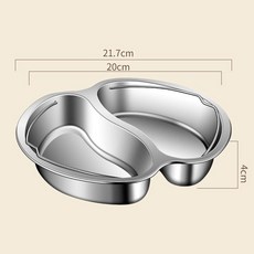 GHSHOP 스팀 트레이 홈 쿠킹 스팀머 휴대용 손잡이 다기능 물 분리 프라이팬 스팀머 팬 주방용, 21.7cmx4cm, 1개