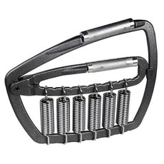 李小龍握力器 可調節彈簧D型手指力量康復訓練腕力練臂肌家用套裝 雙嚮指力器 手指力訓練, 1個, 2根彈簧+收納袋