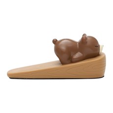 可愛動物造型門擋 小熊款 防撞靜音止滑 保護地板 適用門縫0.6-1.2cm, 1個, 小熊