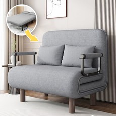 하루꿈 패브릭 접이식 쇼파베드 소파 침대 겸용 1/2/3인용 침대 다용도 등받이 각도조절 거실 좌식 소파침대, 그레이