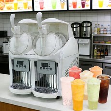 슬러시 기계 빙수 제조기 사무실용 음료기 포장마차 냉동, 화이트하양 5L, 기본 색상