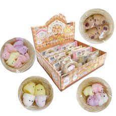 토이즈데이 아가둥지 애니멀 말랑이 스퀴시 여아 어린이 단체 장난감 선물, 12개, 30g, 균일혼합