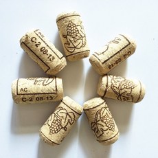 紅酒瓶塞子 - 家用軟木塞 高分子複合木塞 - 葡萄酒塞 (19.54518), 1個, 印花木塞21*38,10個