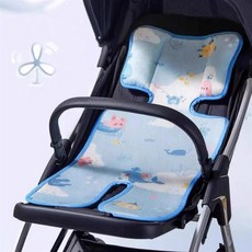 通用嬰兒推車冰絲涼墊 夏季透氣安全座墊, 大號,夏季散熱墊, 1個