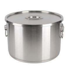 DKOREA 업소용 스텐 국솥 큰냄비 들통 곰솥 육수통, 1개, (25호) 50L, 49cm