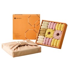 강릉은정한과 정담화 2호 선물세트(실크보자기 포장) 유과 수제 전통과자 명절 설날 부모님 상견례선물, 1세트, 600g