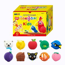 아모스 탱탱 아이클레이 키즈 50g 10색 세트, 혼합색상, 500g, 3세트