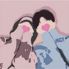 유화그리기세트 diy유화세트 2020 20x20cm 커플그림 고양이그림 미니이젤 증정, 1세트, 하트