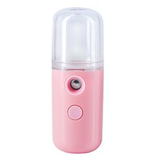 迷你保濕噴霧器，便攜式臉部補水儀，奈米噴霧加濕器，隨身保濕神器, 粉色, USB款