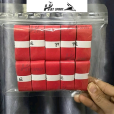 台灣出貨 10片網球握把帶-附盒網球拍-網球拍握把帶-峰值網球拍握把帶, 10 紅色, 加 1, 1個