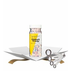 Sprinkles 유니콘 트랙 85g(3온스) 번들 계량 스푼 포함 - 케이크용 다채로운 설탕 장식 믹스 유니콘 스프링클을 쉽게 분배할 수 있는 편리한 스푼이 있는 쿠키 —, Sprinkles 유니콘 트랙 85g(3온스) 번들,, 85g, 1