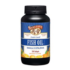 Barleans Omega-3 EPA/DHA魚油軟膠囊 橘子口味, 1罐, 250顆