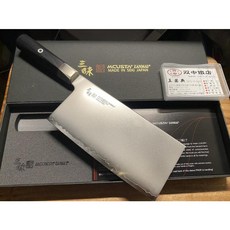 三昧 MCUSTA SPG2 粉末鋼 中華廚刀 ZCB-2002G 片刀 中式片刀 180mm, 黑色手柄, 1個