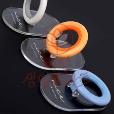 부착형 손잡이 원형고리 아파트현관문 제니비즈 도어손잡이 변기커버손잡이 붙박이장손잡이, 화이트그레이