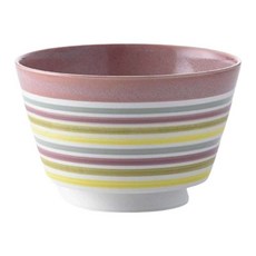 HASAMI WARE 파스텔 줄무늬 덮밥보울 L 420g, 1개, 레드