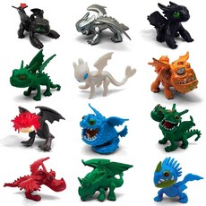 Toysvill Inspired by How to Train Your Dragons Collection (12개 세트) - 미니 액션 피규어 케이크 토퍼, Toysvill Inspired by How to Tr