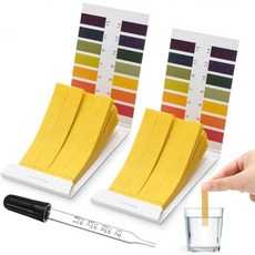 리트머스 종이 알칼리성 실험용 페이퍼 페이엔젤 PH 시험지 리토마스 재사용 가능한 유리 방울 포함 총 160장 산성 pH 1-14 측정 광범위 스펙트럼 테스트 수질 검사 토양, 160장 포함