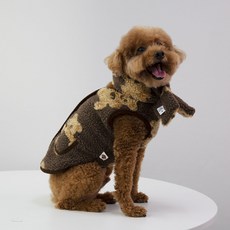 유엔펫 반려동물 포그니 베어 조끼, 브라운, 1개