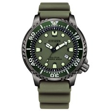 CITIZEN PROMASTER 軍綠潛水200米光動能橡膠腕錶