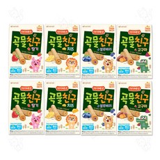 아이배냇 곡물친구 4종 세트 x 2개 (치즈+고구마+블루베리+딸기 총 8개), 고구마+딸기+치즈+블루베리, 40g, 2세트