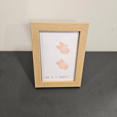 강아지 발도장 키트 반려동물 추억 액자, 1개, 그린