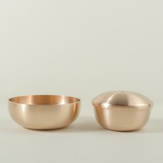 유기와 안성맞춤 방짜유기 밥공기 대접 세트 1인 단반상기, 유기, 1세트, 밥그릇+국그릇+밥뚜껑