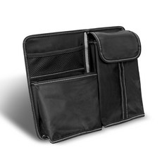 2B49 AGR【後座面紙盒飲料置物袋】汽車置物袋 汽車收納 面紙盒 飲料 椅背 不易髒材質 內防水材質 破盤王/岡山, 1個, HY-313口袋深版