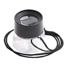 [홈앤스쿨] 원형 루페 10배율 확대경 돋보기 목걸이 휴대용, 1개