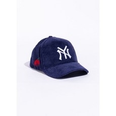 YAV 美國 Reference NY 側邊刺繡 燈芯絨 可調式 snapback 深藍