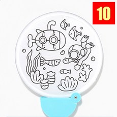여름만들기 원터치부채 5종 택1 체험활동 DIY, 1세트, 잠수함X10개