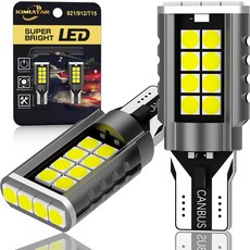 921 LED 전구 역전등 600 초고휘도 흰색 912 T15 후진등 W16W 직경 역전 교체 램프2개 세트 USA