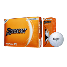 高爾夫球 柔軟觸感 提升後旋 精準瞄準, SRIXON TRI-STAR-白色球, 1盒, 12個裝